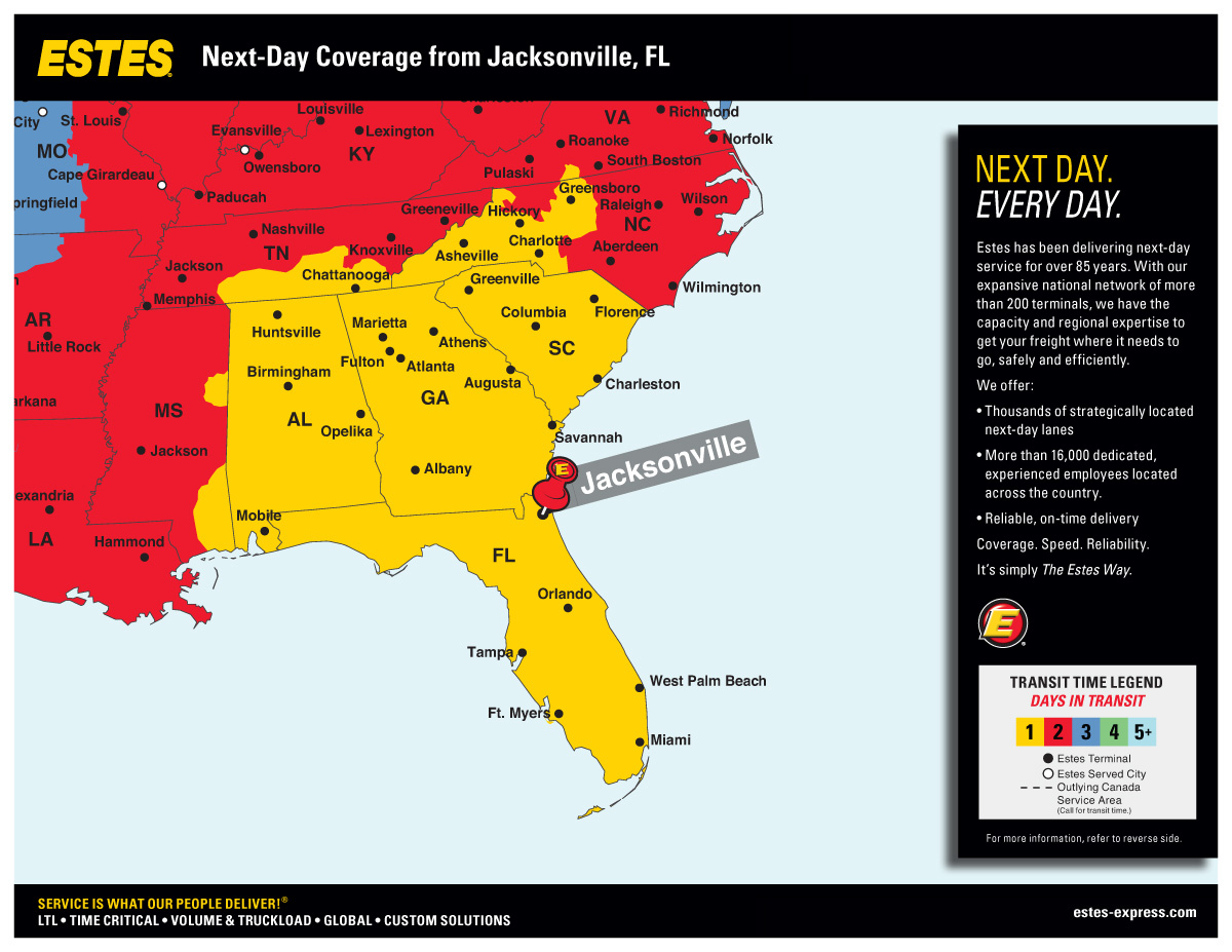 LTL Freight Shipping Jacksonville FL Final Mile Time Critical
